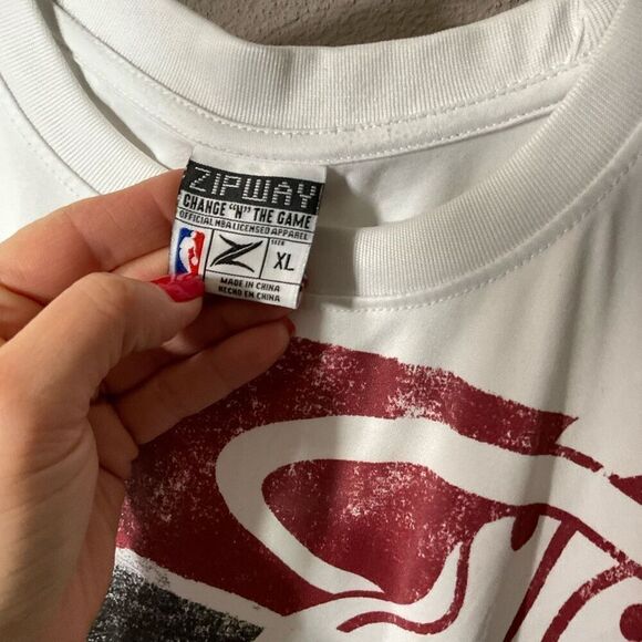 Zipway Mens Miami Heat NBA Basketball Relaxed Sleeveless Muscle Tank Top - White - Picture 7 of 7